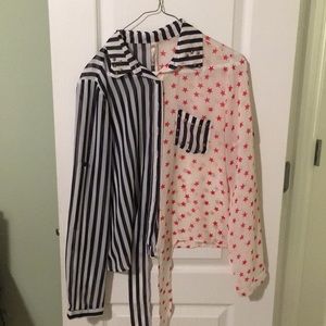 American Sheer Long Sleeve Button Up